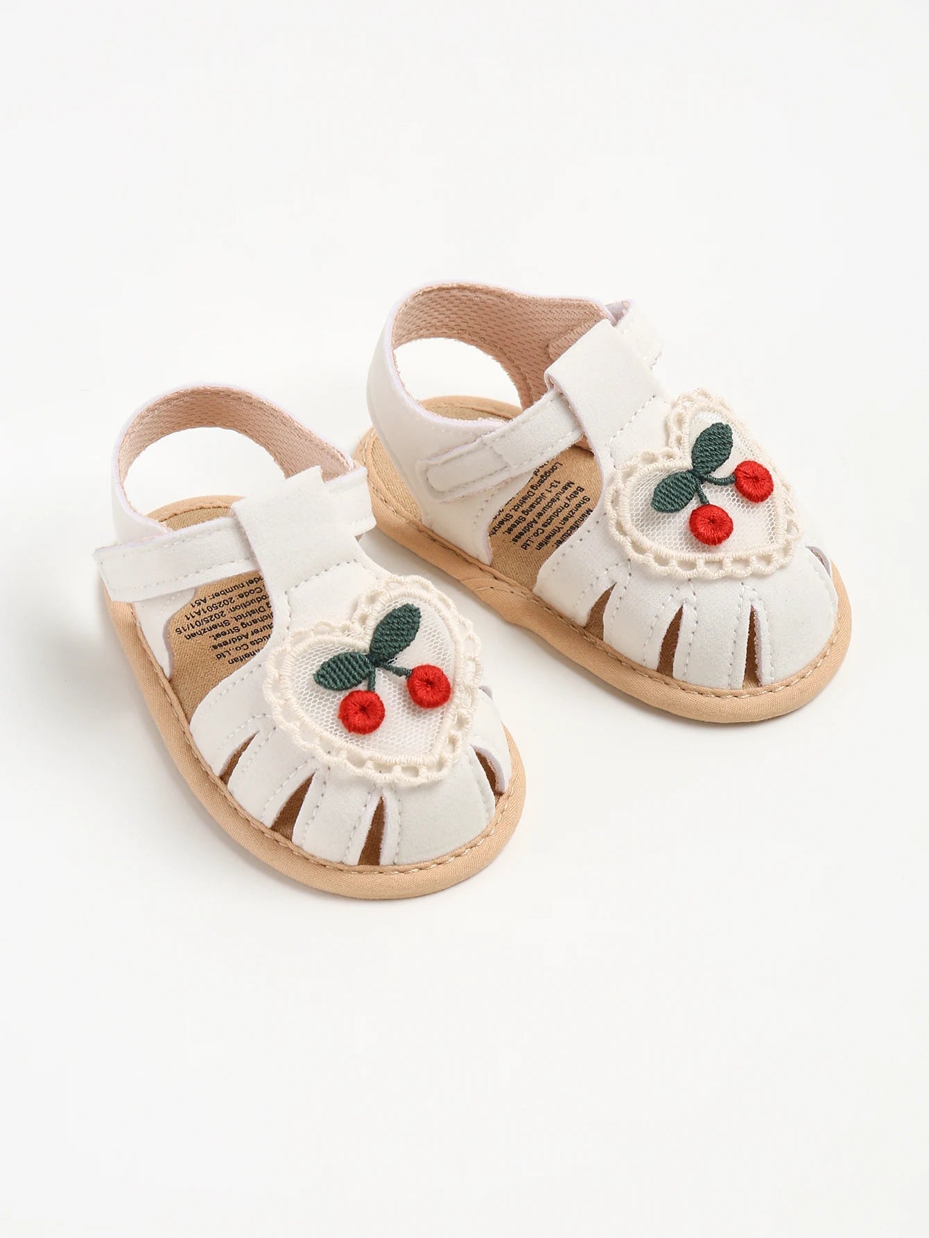 Baby girl sandals summer cherry cloth sole shoes newborn baby shoes first walking shoes