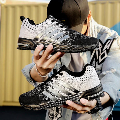 New men's women's flying mesh surface spring summer breathable casual sports shoes flat vulcanized couple running big size48