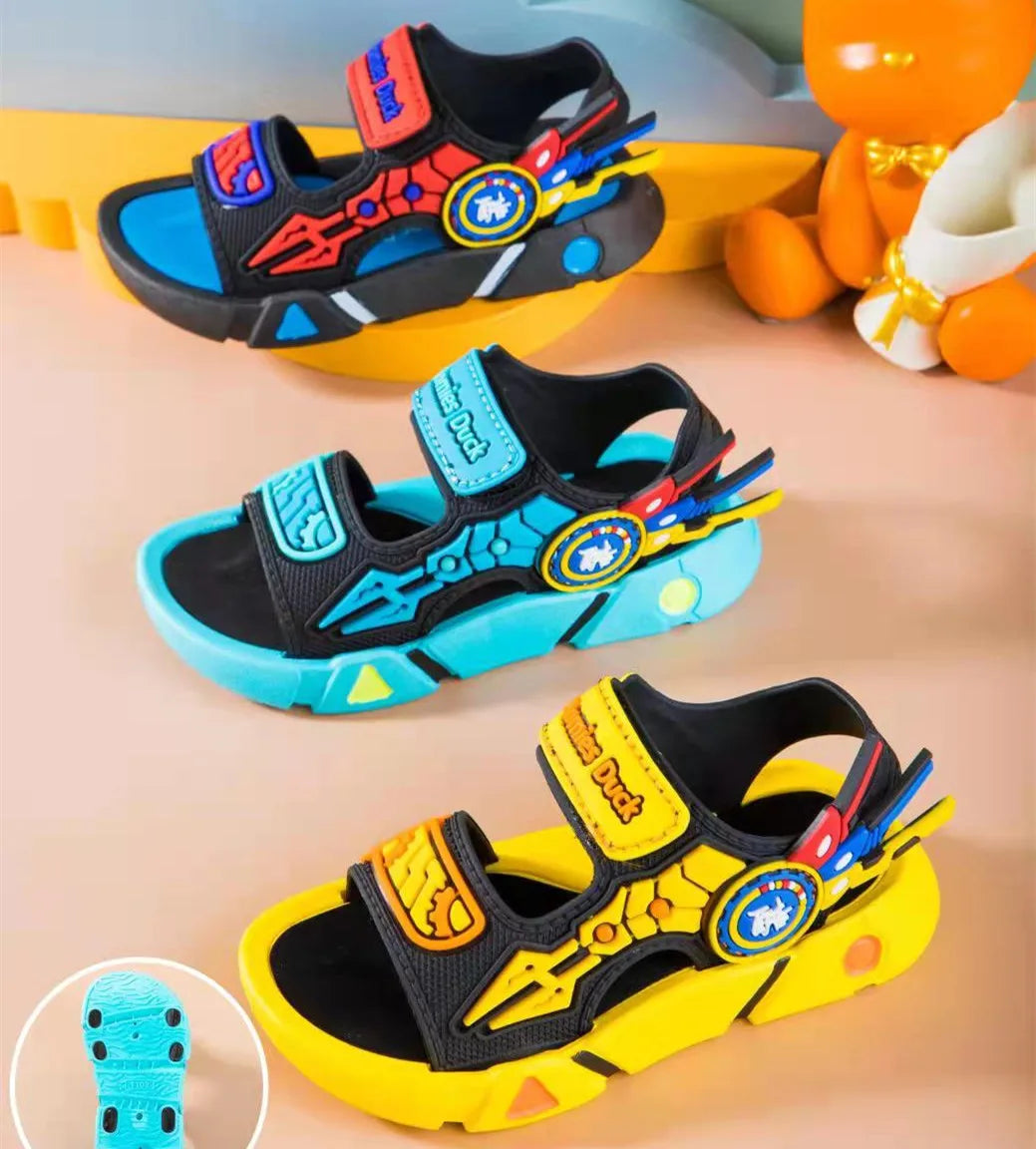 Kids' Sports Beach Shoes for Small To Big Children Summer Cool Boys' Sandals – Waterproof Plastic Fashion Korean-style