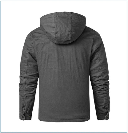 Thermal Thick Coat Parka USA SIZE Winter New Oversize Parkas Warm Korean Style Thick Men's Hooded Thick Fleece Winter Jacket