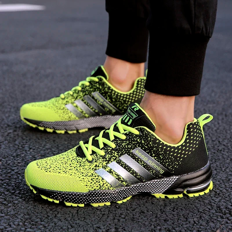 New men's women's flying mesh surface spring summer breathable casual sports shoes flat vulcanized couple running big size48