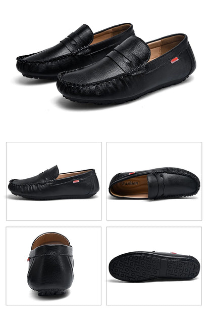 Men Shoes Casual Leather Mens Loafers Moccasins Designer Slip on Boat Shoes High Quality Chaussure Homme Plus Size 38-47
