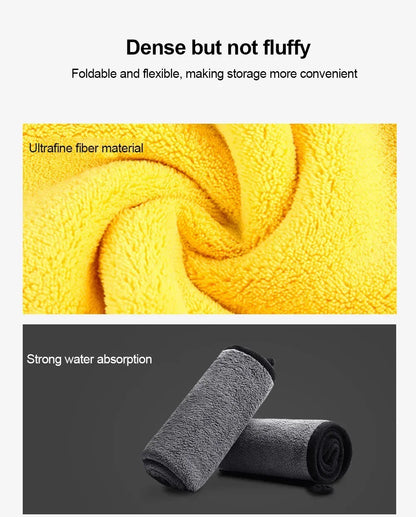 3/5/10Pcs Microfiber Car Wash Towels 30*30CM/30*60cm Double Sided Car Cleaning Drying Cloth for Car Care Kitchen Use