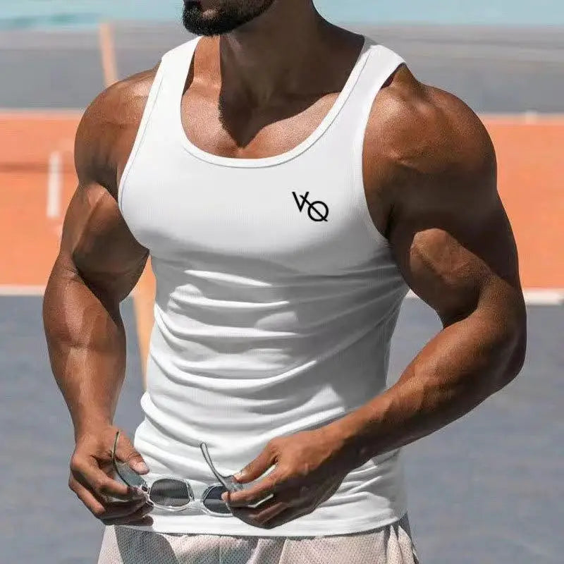 2026 Men's Summer Tank Top 2025 Sleeveless Square Collar Gym Exercise T-Shirt Breathable Comfortable Casual Sports Vest for Men