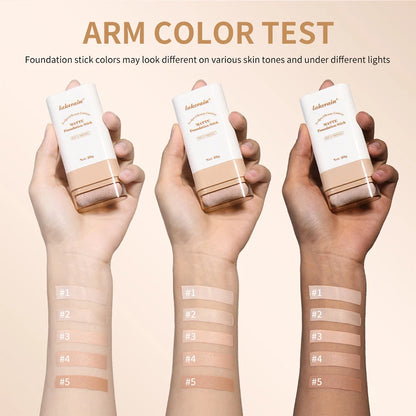 Skin Tint Foundation Stick 6 Colors Balm Serum Boosted Smooth Plumper Hight Coverage Travel Bronze Foundation Stick Makeup