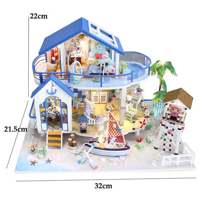Wooden Miniature Doll House Kit 3D Puzzle Assembly Building Model Toy Home Bedroom Decoration With Furniture Adult New Year Gift