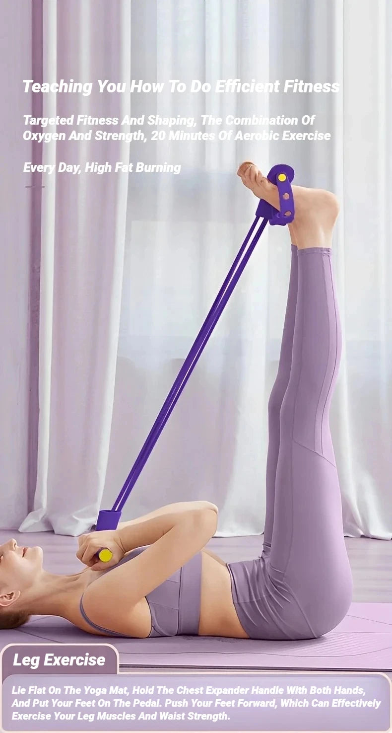 Pulling Rope Pedal Pulling Rope Multi-functional Household Fitness Equipment Yoga Abdominal Strengthening Elastic Tension Rope