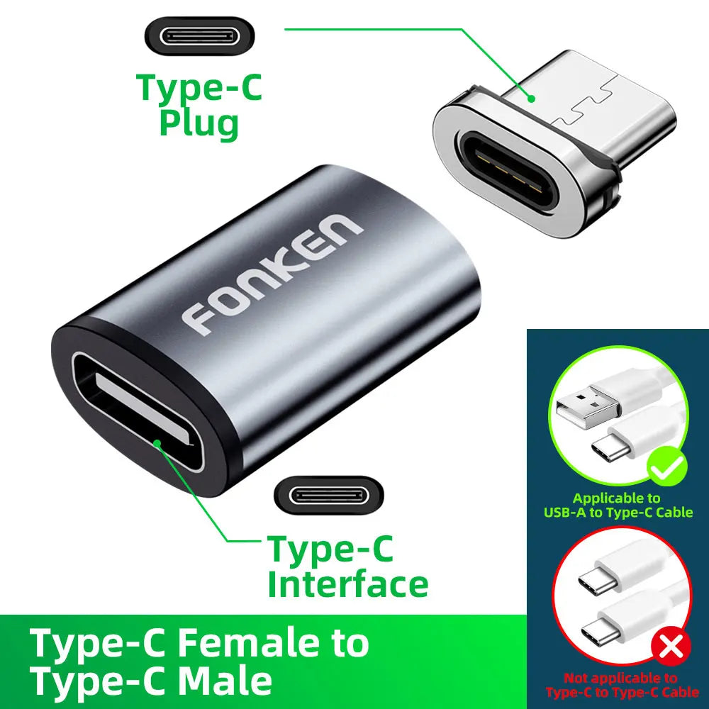 Magnetic Cable Connector Mobile Phone Cable Adapter Micro USB Magnetic Tip Magnet Charger Plug Type C Adapter for Huawei Android