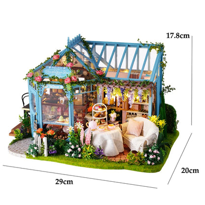 Wooden Miniature Doll House Kit 3D Puzzle Assembly Building Model Toy Home Bedroom Decoration With Furniture Adult New Year Gift