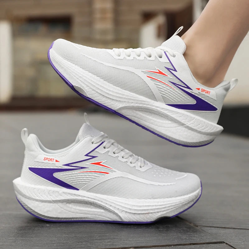 Marathon Sneakers Men Running Shoes Anti-slip Comfortable Racing Carbon Board Training Mesh Tennis Shoes Casual for Women 2026