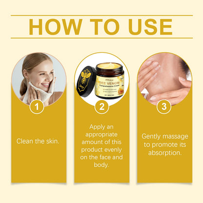 Bee Venom Face Cream Moisturizer Nourish Dryness Skin Firming Repair Damaged Skin Strengthen Barrier Brighten Nourish Body Cream