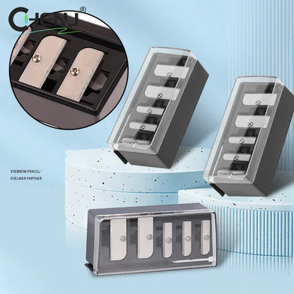1Pcs 5 Holes Sharpener Multi-functional Pencil Sharpener With Lid For Eyeliner Lipliner Pencils