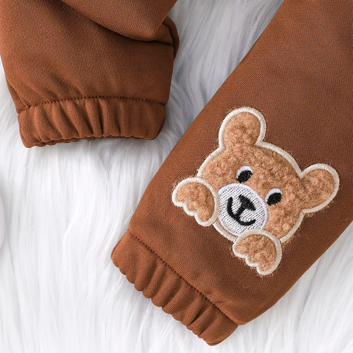 Terno For Kid 3-24Months Casual Cartoon Bear Long Sleeve tee and Navy Pants Outfit Toddler Infant Clothing Set Kids Wear