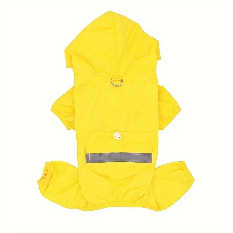 Dog Raincoat Puppy Clothes, Pet Raincoat Hooded Raincoat With D-ring For Dogs Outdoor Supplies
