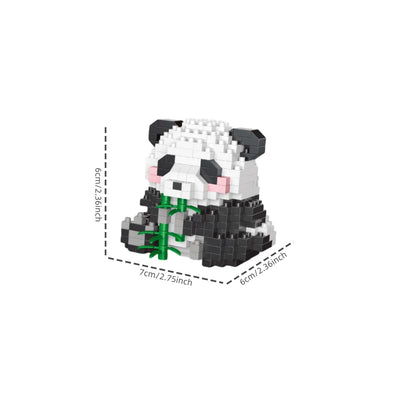 Adorable Panda-Shaped Building Blocks Toy Set: Ideal Desktop Decoration, Holiday Gift, Panda Lover's Delight, Joy for Children