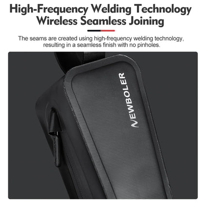NEWBOLER Bike Bag 1.5L Portable Frame Front Tube Cycling Bag MTB Road Bicycle Pannier Bag Large Capacity EVA Cycling Bag