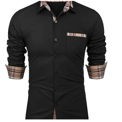 Fashionable 2024 Men's Business Lapel Office Casual Fashion Outdoor Street Men's Tops Shirts Soft And Comfortable Men's Retro