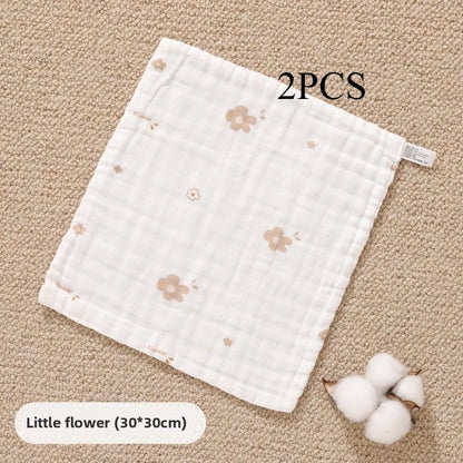 2PCS.Newborn 100% Cotton Gauze Burp Cloths—Ultra-Soft Baby Washcloths.Breathable,skin-friendly, super absorbent&easy to clean.