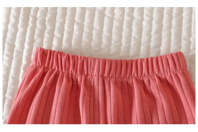 New Baby Boys Girls Warm Pajamas Kids Cute Cartoon Animal O-neck T-Shirt Tops + Pants Pyjamas Autumn Underwear Clothing Sets