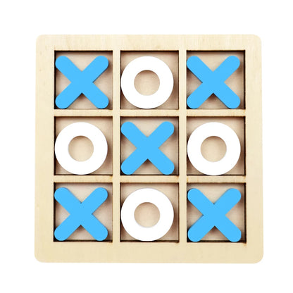 Montessori Chess Play Jigsaw Toy Game Wooden XO Tic Tac Toe Game Interaction Puzzles Training Brain Learning Early Education Toy