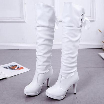 2023 New Women Boots Classics Red Sole Shoes Luxury Fashion Autumn Soft Leather Elegant Comfortable Knee High Boots Woman Ladies