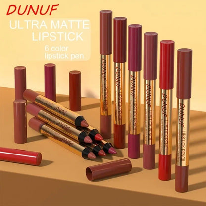 Rich Color Non-stick Lipstick Pencil Long-lasting Matte Lip Liner Crayon Red Tint Brown Lipliner Makeup Easy To Apply Cosmetics