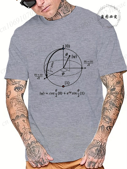 Summer Casual Men's T-Shirt Clothing Soft and Loose Round Neck Top for Men Math Physics and Science Male Short Sleeve Tees Tops