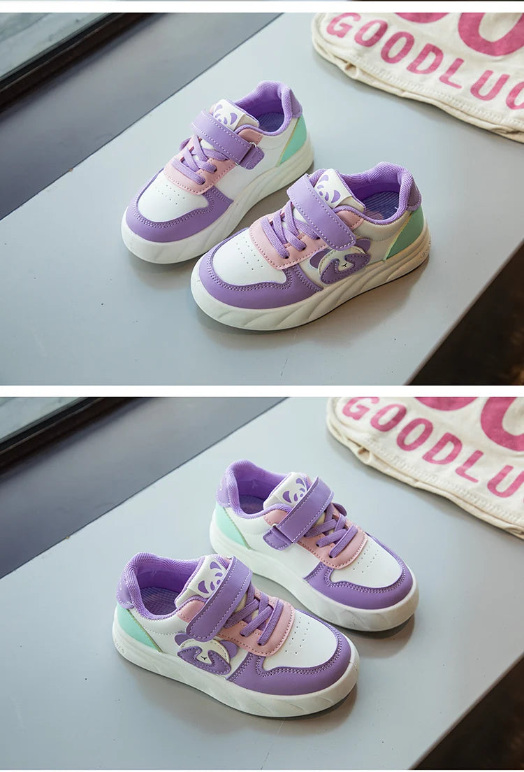 Kids' Sports Shoes Non-Slip Boys Girls Casual Shoes Sneakers Soft Sole 2025 New Children  Running Shoes Cute  Panda Comfortable