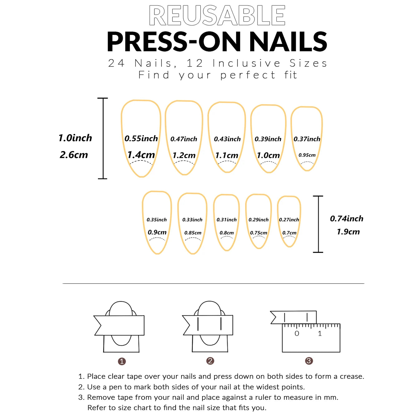ARTAUG 24PCS Short Press On Nails Square Pink Fingertip White French Trim Press On Nails Full Cover Fake Nails Set Nail