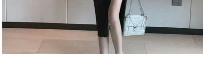 Vintage French Dress for Women Sleeveless Halter High Waist Slit Long Dresses Summer New Chic Temperament Vestidos