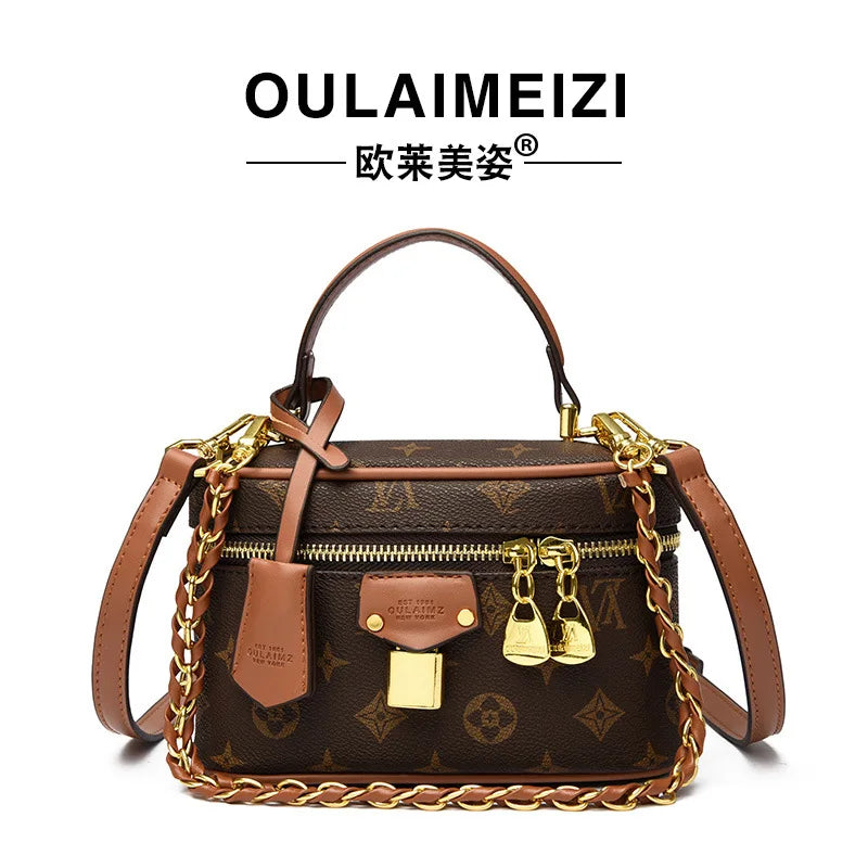 Structured Box Bucket Bag for Women Minimalist Crossbody Purse Elegant Shoulder Hand