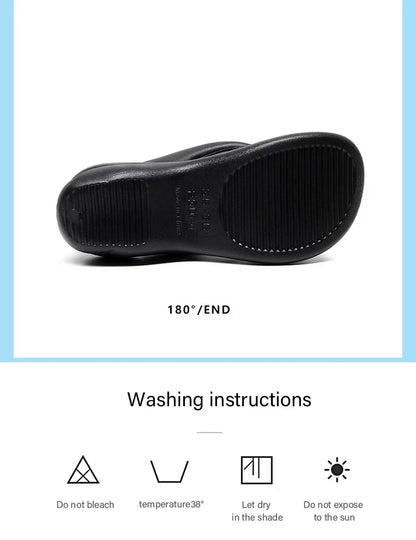 Summer 6CM Women Fashion High Heeled Slippers Female Indoor Casual Wedges Flip Flops Girls Outdoor Beach Thick Platform Sandals