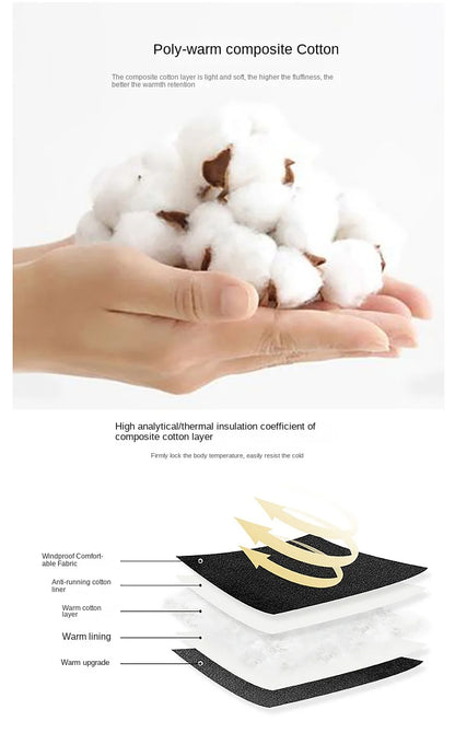 Cotton jacket men's winter thick medium long style men's decoration body trend business cotton jacket men's coat