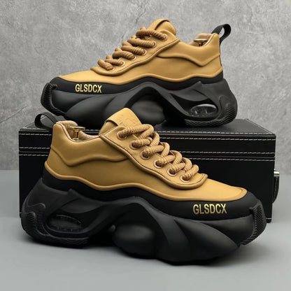New Fashion Brand Designer Whtie Thick Bottom Casual Board Shoes for Men Flats Loafers Sports Walking Sneakers Zapatos Hombre