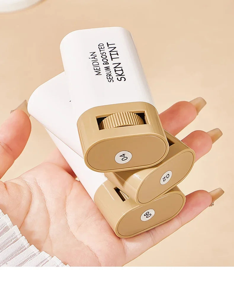 Bronze Foundation Stick Serum Boosted Skin Tint Silky Texture Moisturizing Coverage Concealer Base Even Skin Tone Makeup