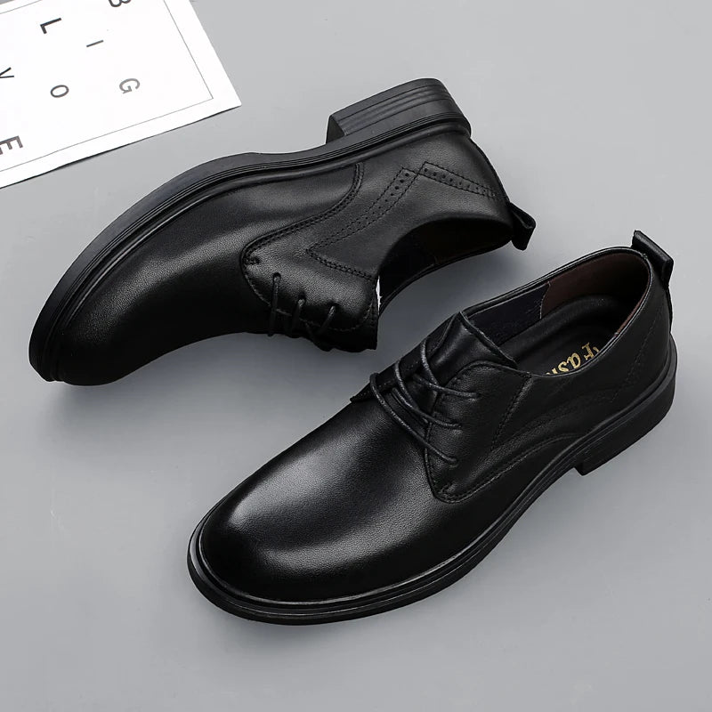 Genuine Leather Male Oxford Shoes Business Formal Wear Casual Shoes New Arrival Mens Derby Shoes Leisure Walk Gentleman Footwear