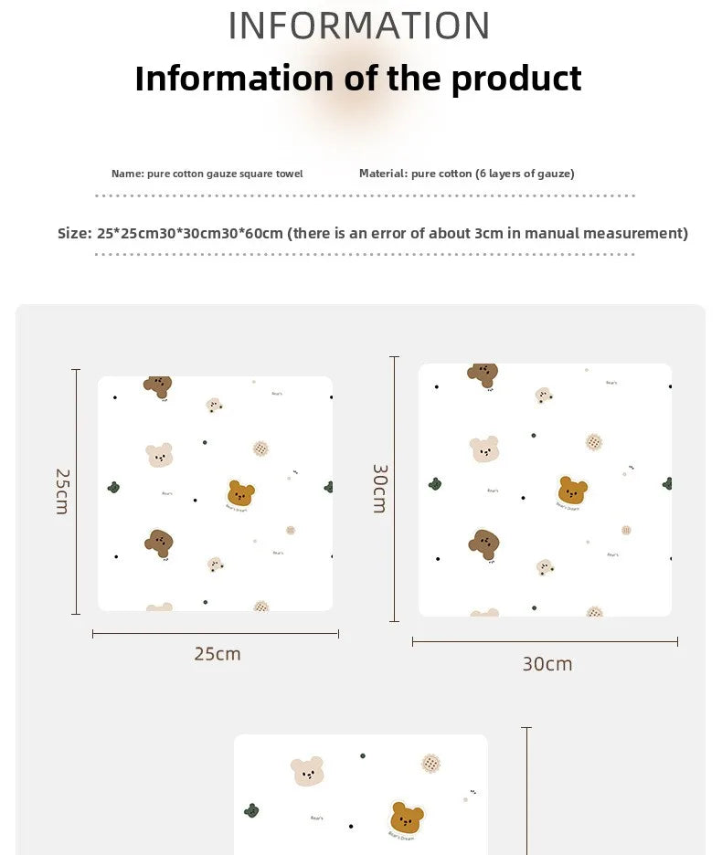 2PCS.Newborn 100% Cotton Gauze Burp Cloths—Ultra-Soft Baby Washcloths.Breathable,skin-friendly, super absorbent&easy to clean.