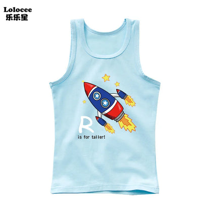 Boys Sleeveless Vest Kids Letter Print Summer 2025 Casual Tank Top Teenagers Singlet Children Camisoles Clothing