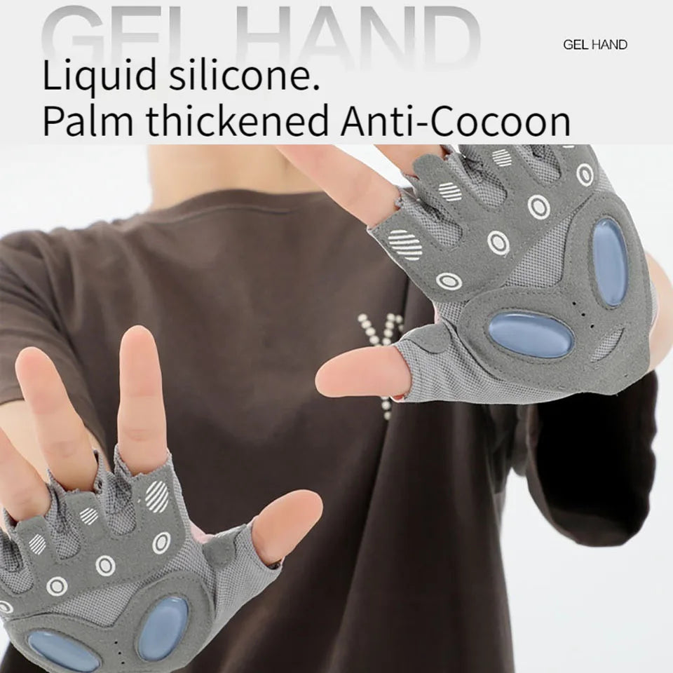 GTUBIKE 1 Pair Gym Body Building Training Fitness Gloves Sports Weight Lifting Exercise Slip-Resistant Gloves for Yoga Gloves