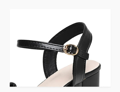 Size 35-42 New Fashion White High Heel Shoe Buckle Sandalias Grace Dress Female Designer Party Shoes 2024 Summer Women's Sandals