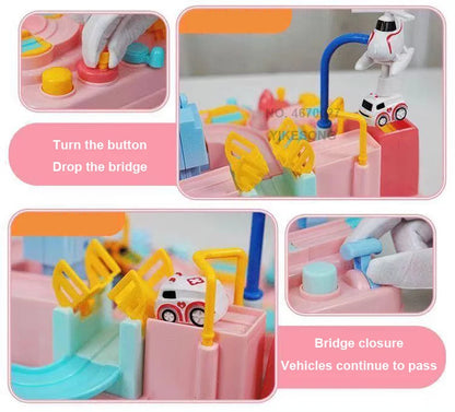 Racing Rail Car Model Space Aerospace Animals Educational Toys Children Train Track Adventure Brain Mechanical Interactive Game