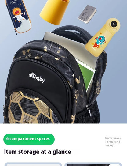 Football School Bags for Boys Shoulder Backpack Bagutte Children Spinal Protection Light Big Capacity Waterproof Backpack Kids