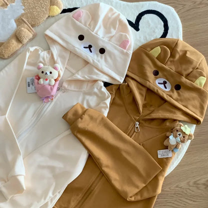Y2k Harajuku Streetwear Hoodies Women Japanese Style Kawaii Sweet Cute Cartoon Print Zipper Sweatshirt Soft Girl 2026 Jacket