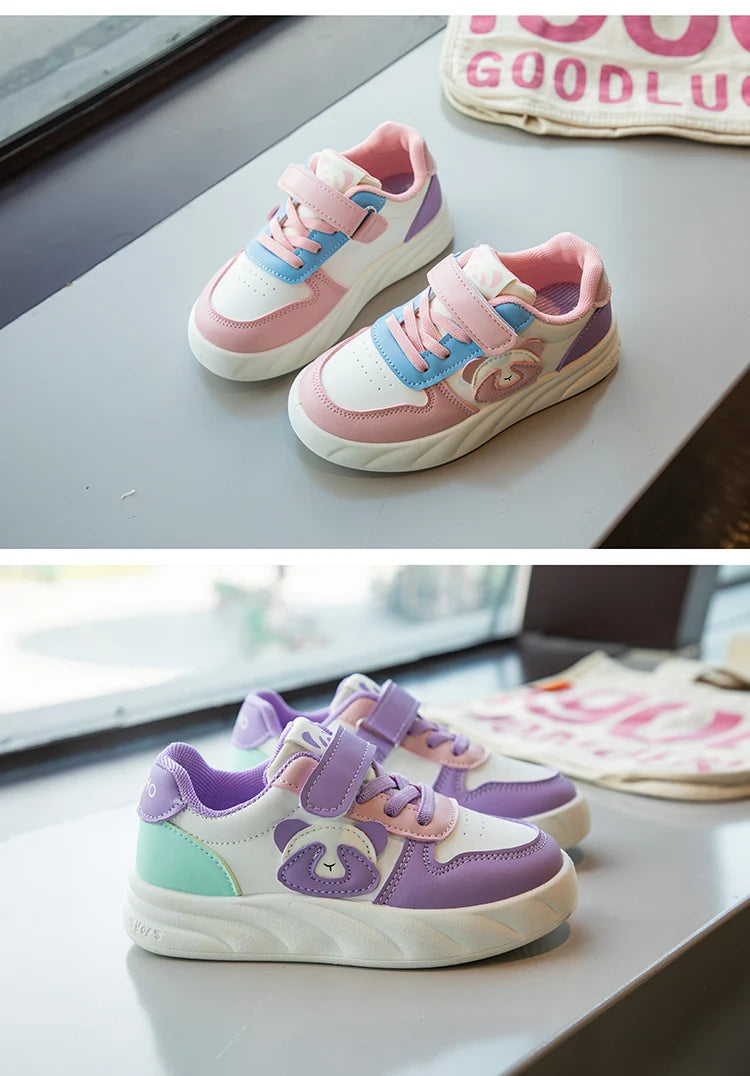Kids' Sports Shoes Non-Slip Boys Girls Casual Shoes Sneakers Soft Sole 2025 New Children  Running Shoes Cute  Panda Comfortable