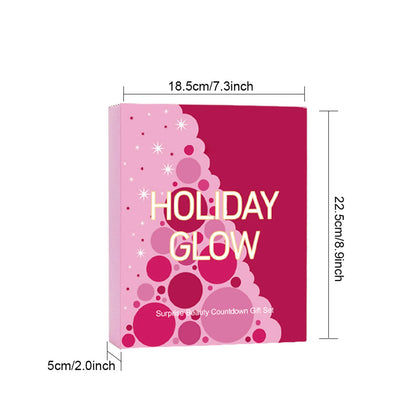 24-Days Makeup Box Countdown Calendar Eye Shadow Lipstick & Make-up Brush Beauty Advent Calendars For Women/Girls Surprise Gifts