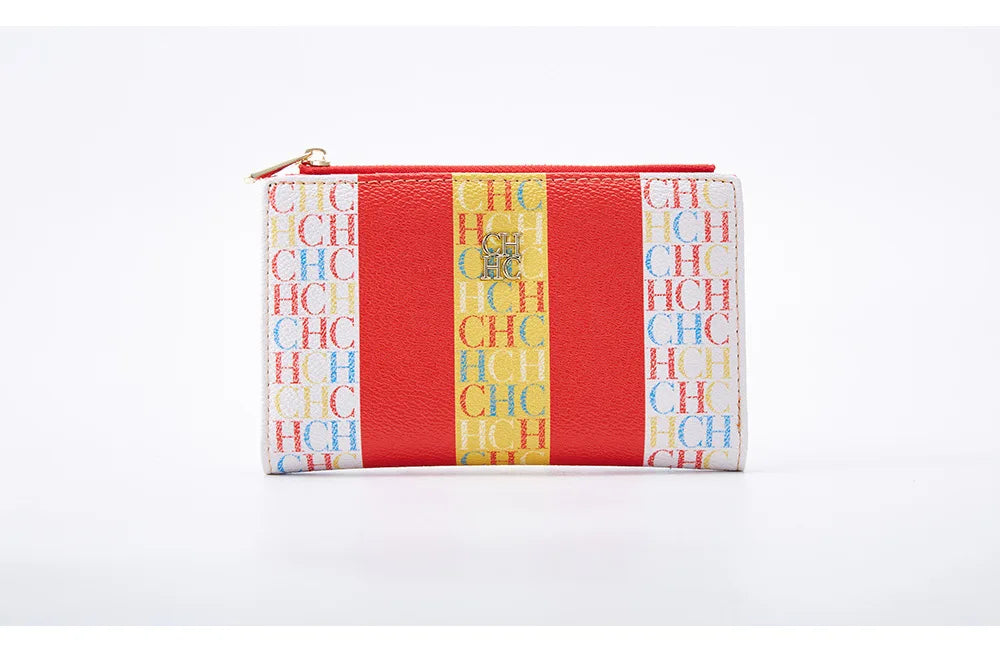 Carolina Herrera NEW Women's Cartoon Long Wallet, Classic PVC Fashion Simple Lightweight All-Match Purse
