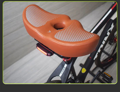 Noseless Bike Seat Cushion for Men Women Extra Padding Comfort Wide Bicycle Seat Oversized Comfortable Saddle for Peloton Bikes