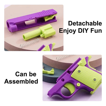 New Arrival Stress Relief ABS Plastic Mini 1911 3D Printed Gravity Fidget Gun Pistol Toy Gift Promotion Toy For Boys