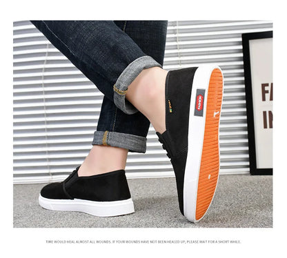 Men Shoes Breathable Canvas Shoes for Youth Student Slip on Walking Sneakers Driving Loafers House Moccasins Work Skate Flats
