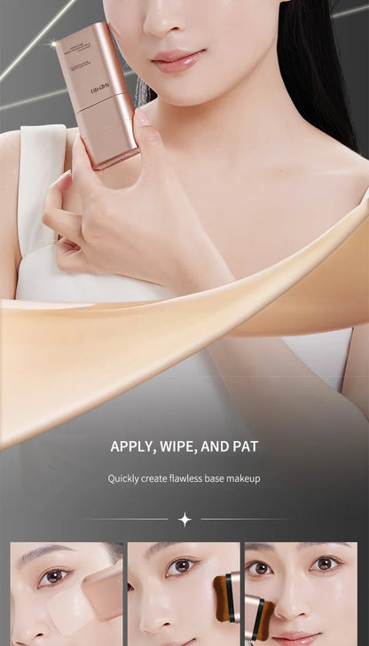 Clear and Moisturizing Foundation with a Natural Glow, Hydrating, Bling, Radiance, Thin and Lightweight Double-Ended Makeup Foundation That Can Be Rotated for Easier Application, with Its Own Brush for Waterproofing, Making I